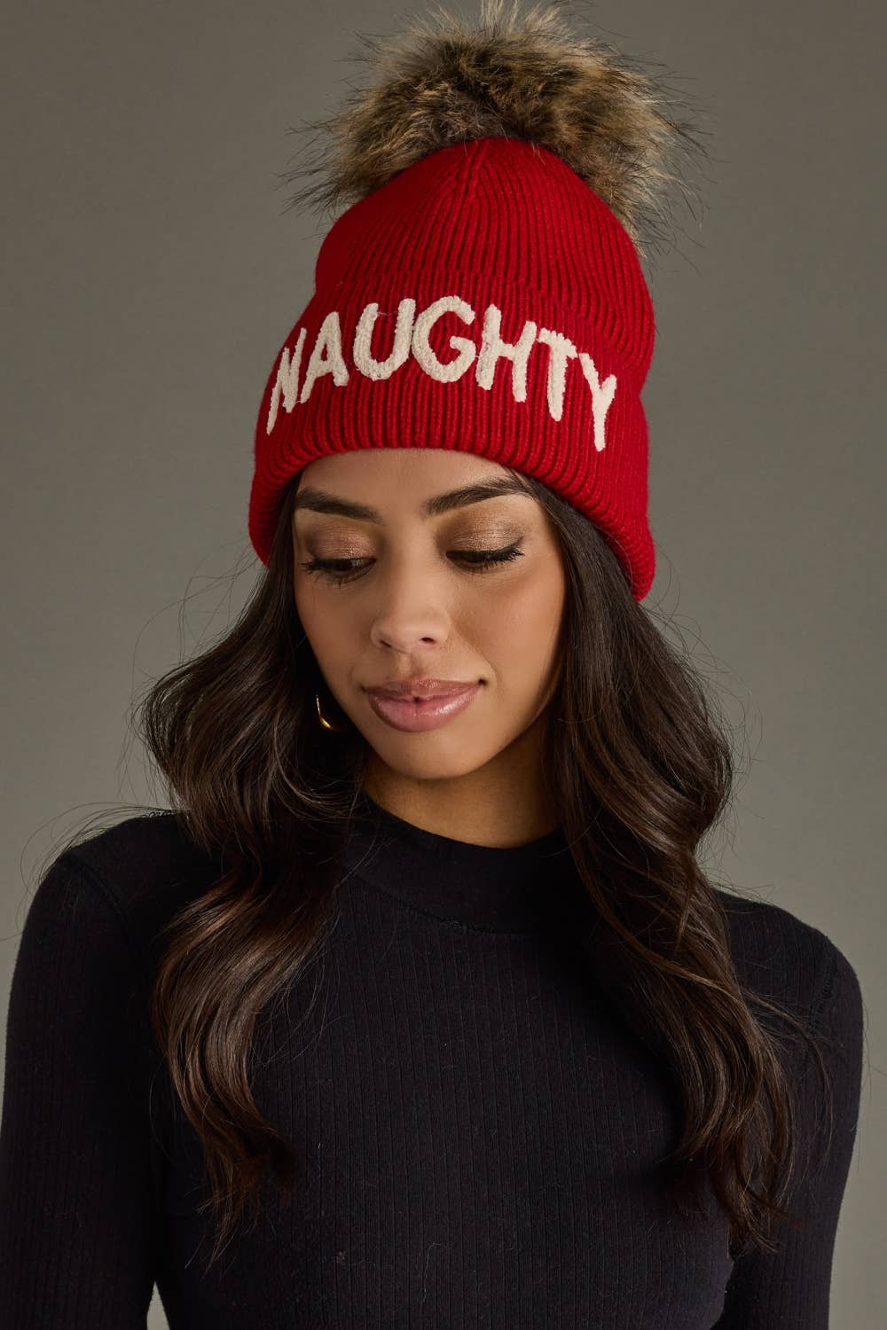 Naughty Knit Pom Hat