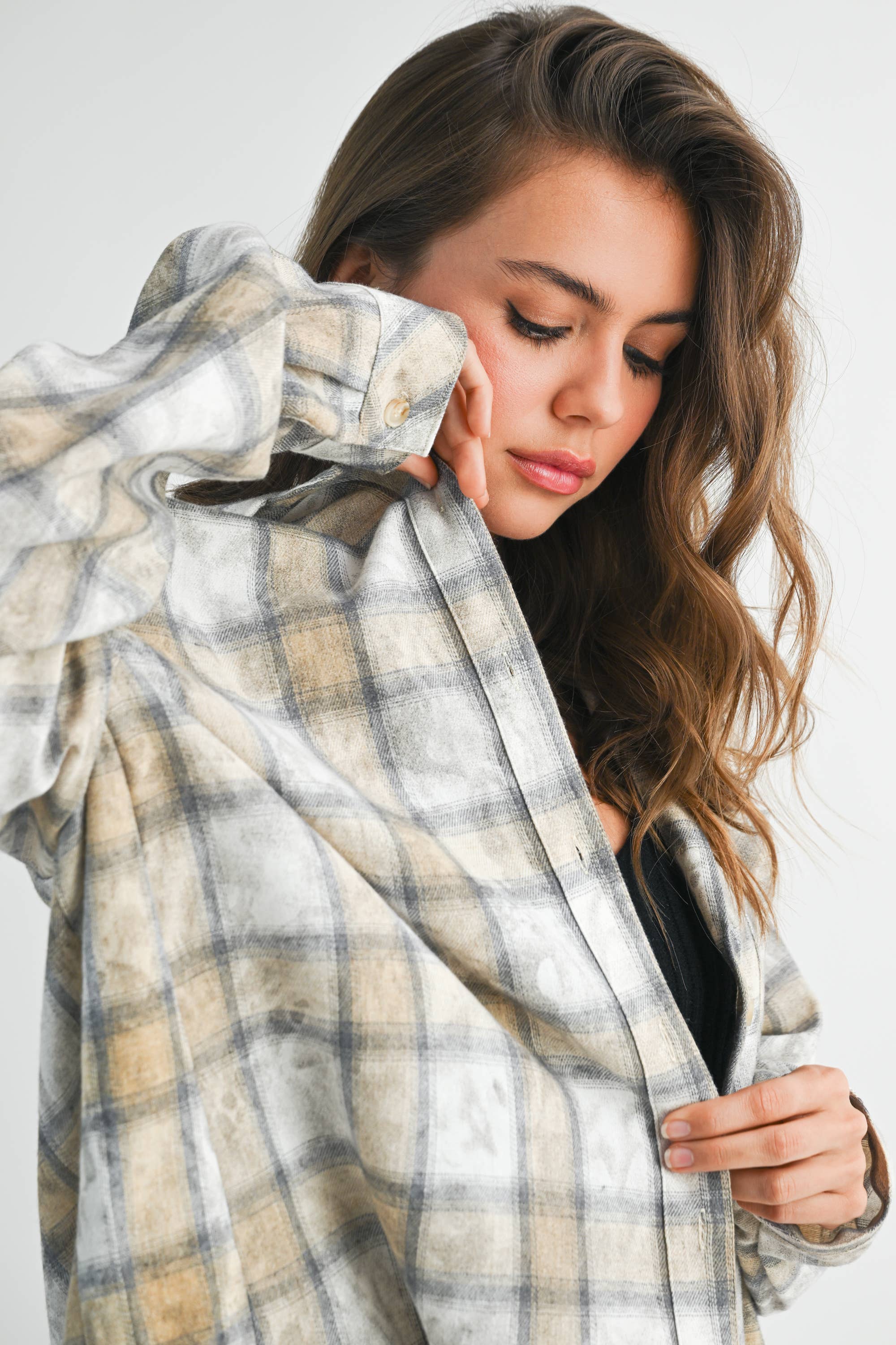 Laura Plaid Washed Flannel shirt