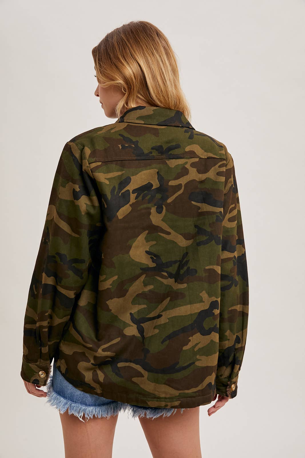 CAMO SHERPA LINED JACKET