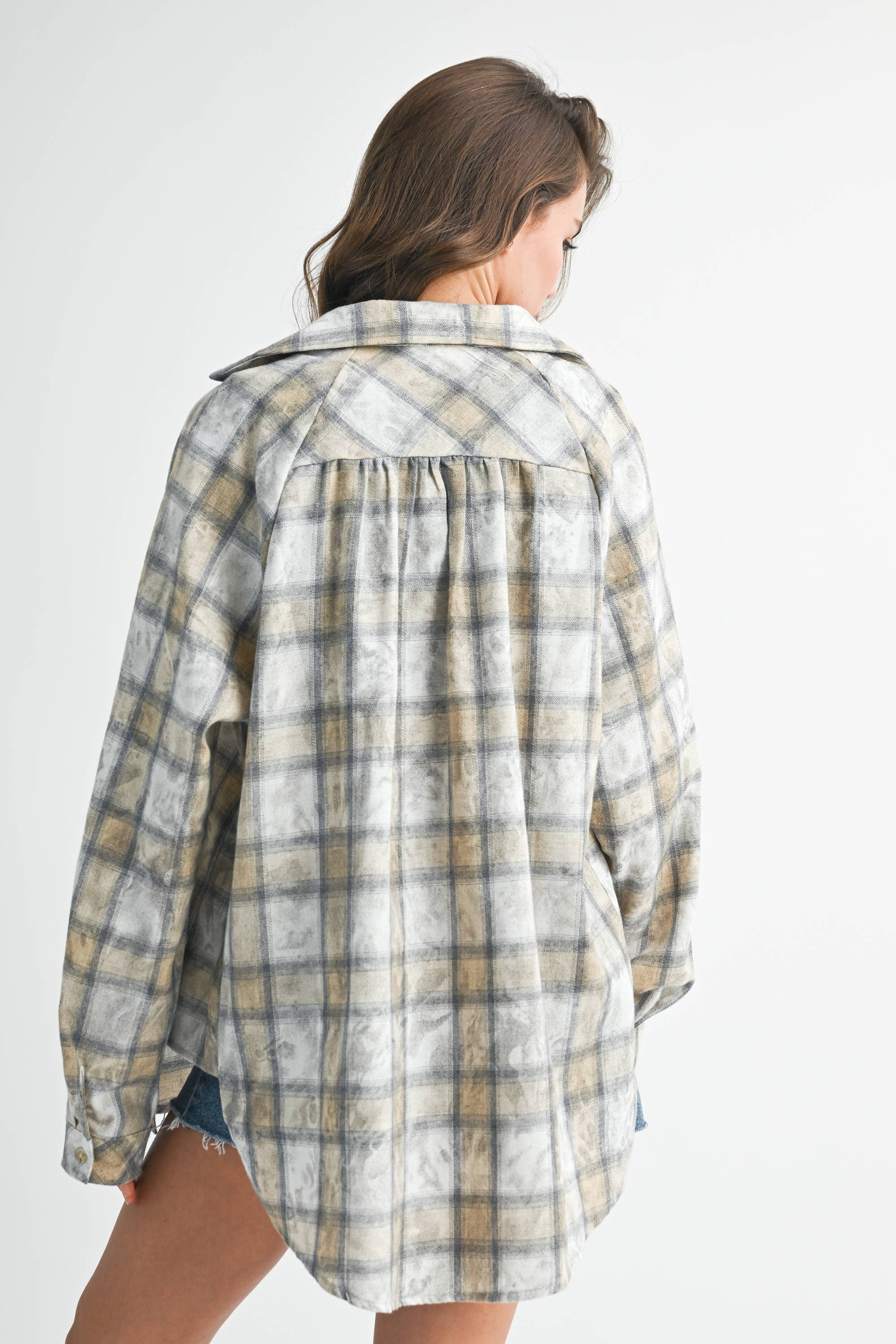 Laura Plaid Washed Flannel shirt