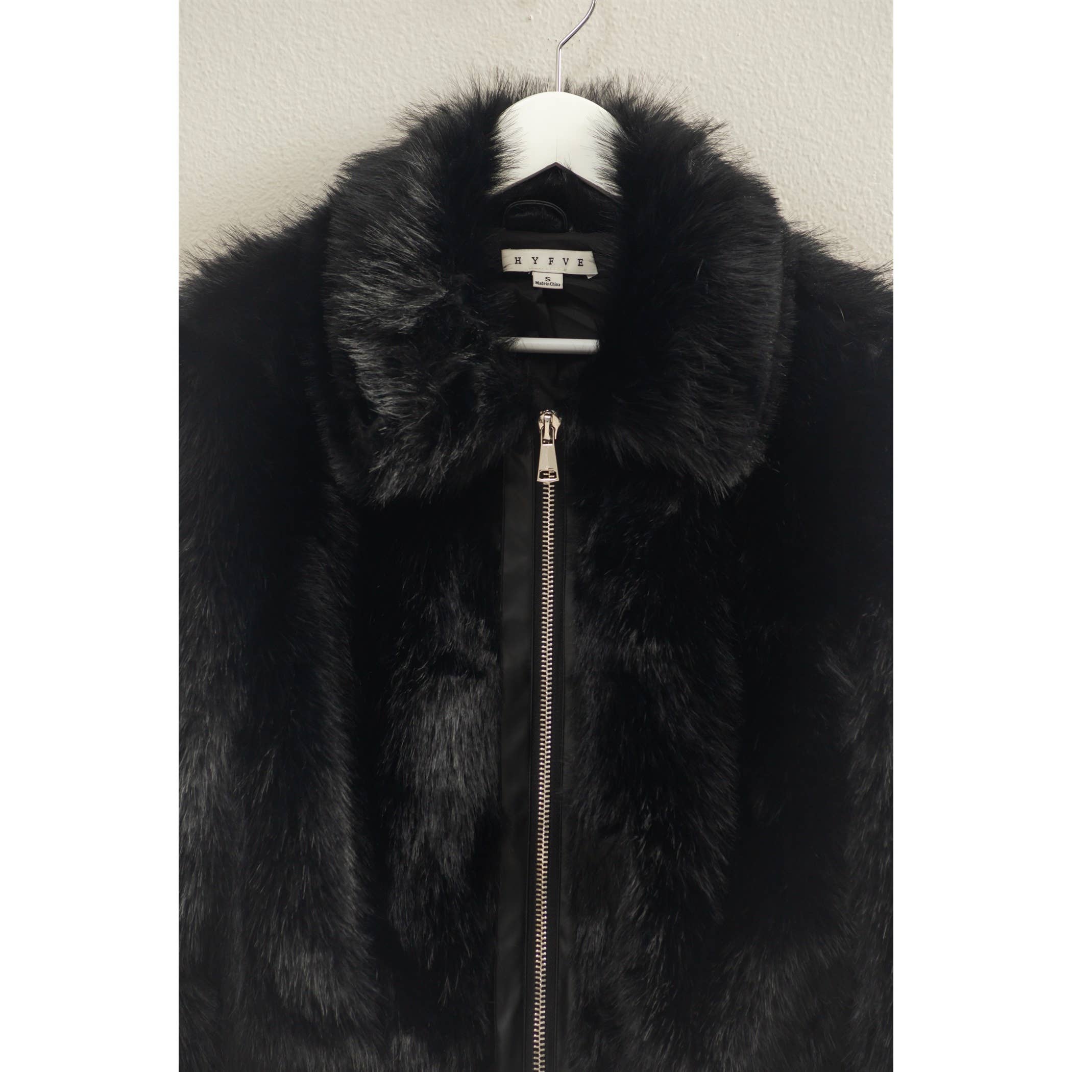 Faux Fur Plush Zippered Jacket