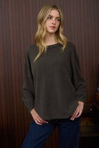 FUZZY KNIT LONG SLEEVE (two colors)