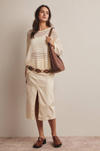 Striped sweater top - styled layering look
