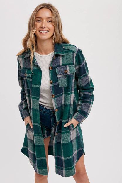 FLANNEL PLAID SHACKET