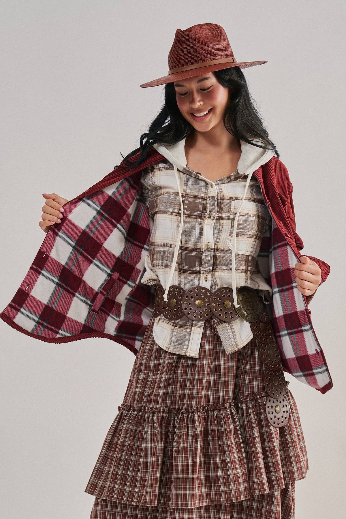 RESTOCKED! Plaid Lined Corduroy Shacket
