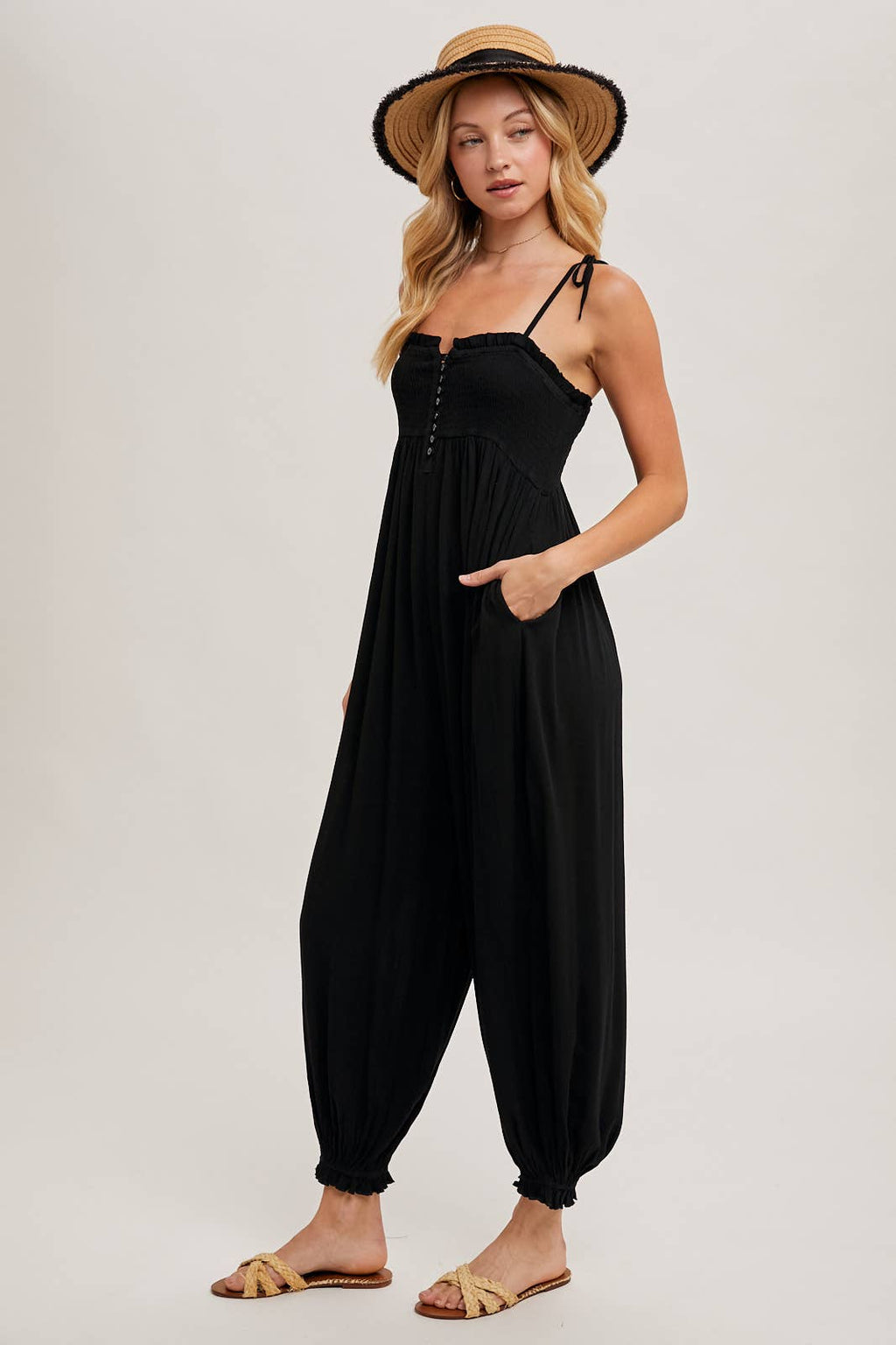 Shoulder Tie Jumpsuit