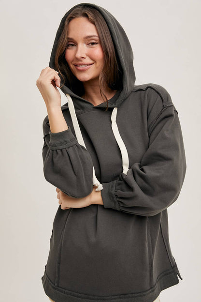 OVERSIZED SWEATSHIRT HOODIE WITH KANGAROO POCKET