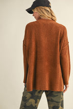 OVERSIZED V NECK SWEATER TOP