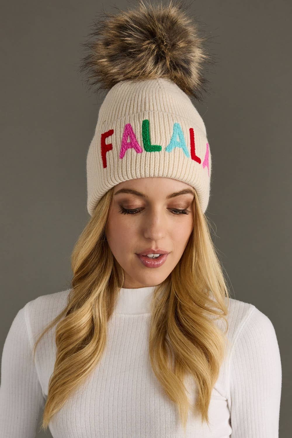 Fa La La Knit Pom Hat