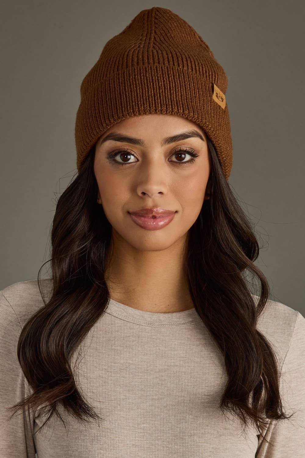 Brown Knit Beanie