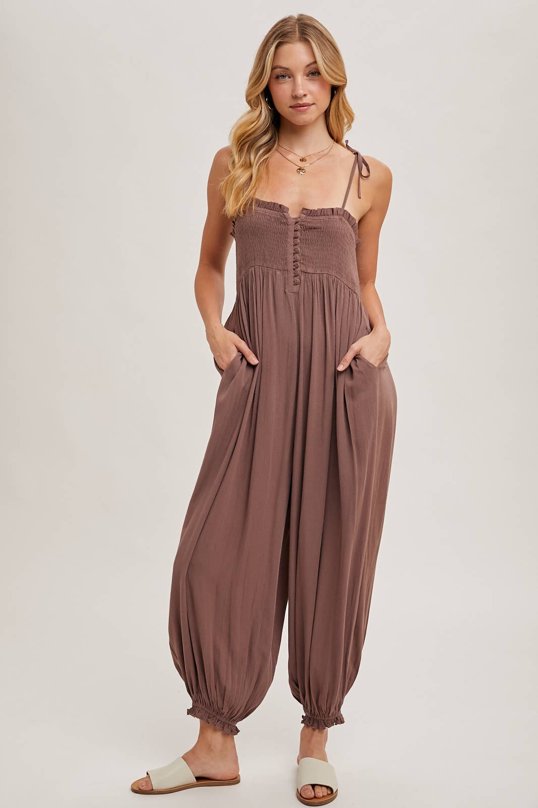 Shoulder Tie Jumpsuit
