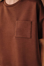Scuba Crew Neck Pocket Tee – Chocolate