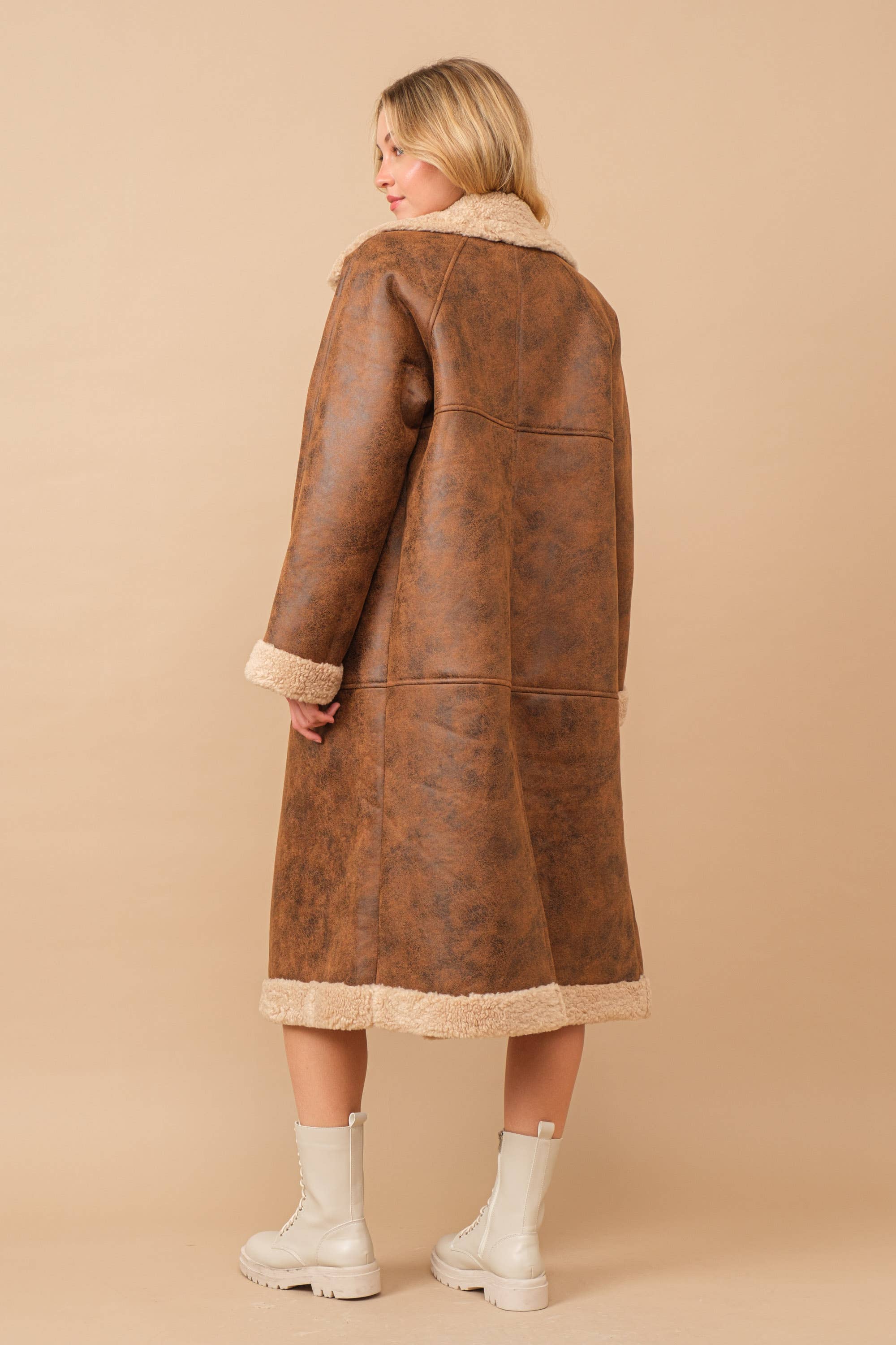 Faux Teddy Shearling Cozy Coat