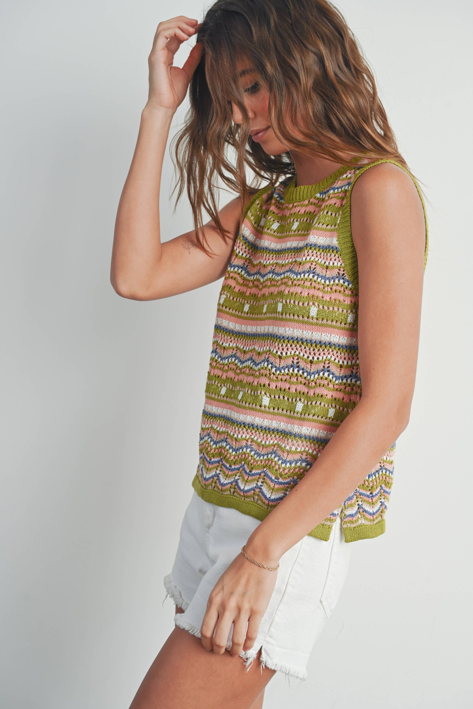 Geo Pattern Knit Top