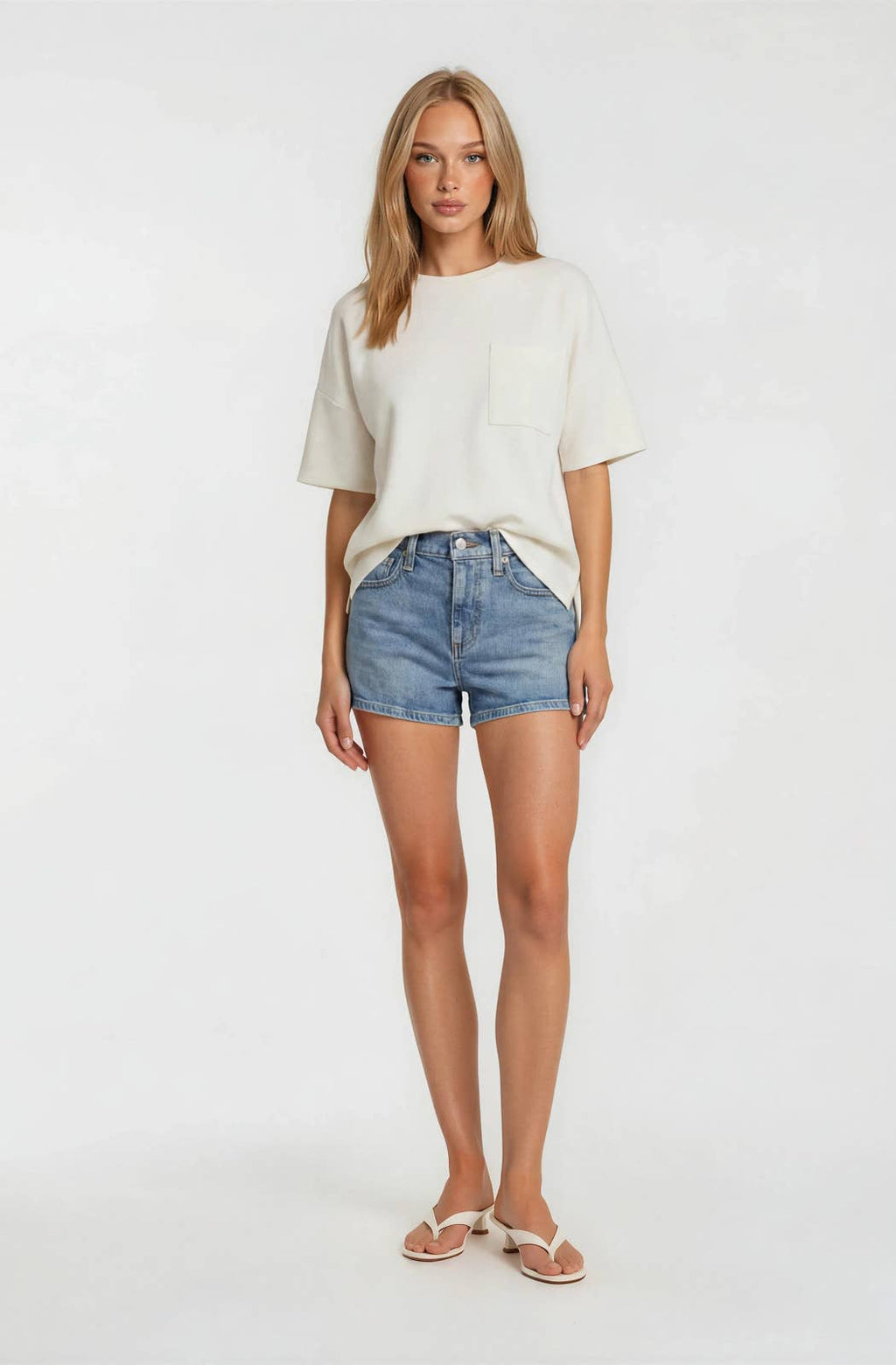 Crew Neck Short Sleeve Pocketed Scuba Top