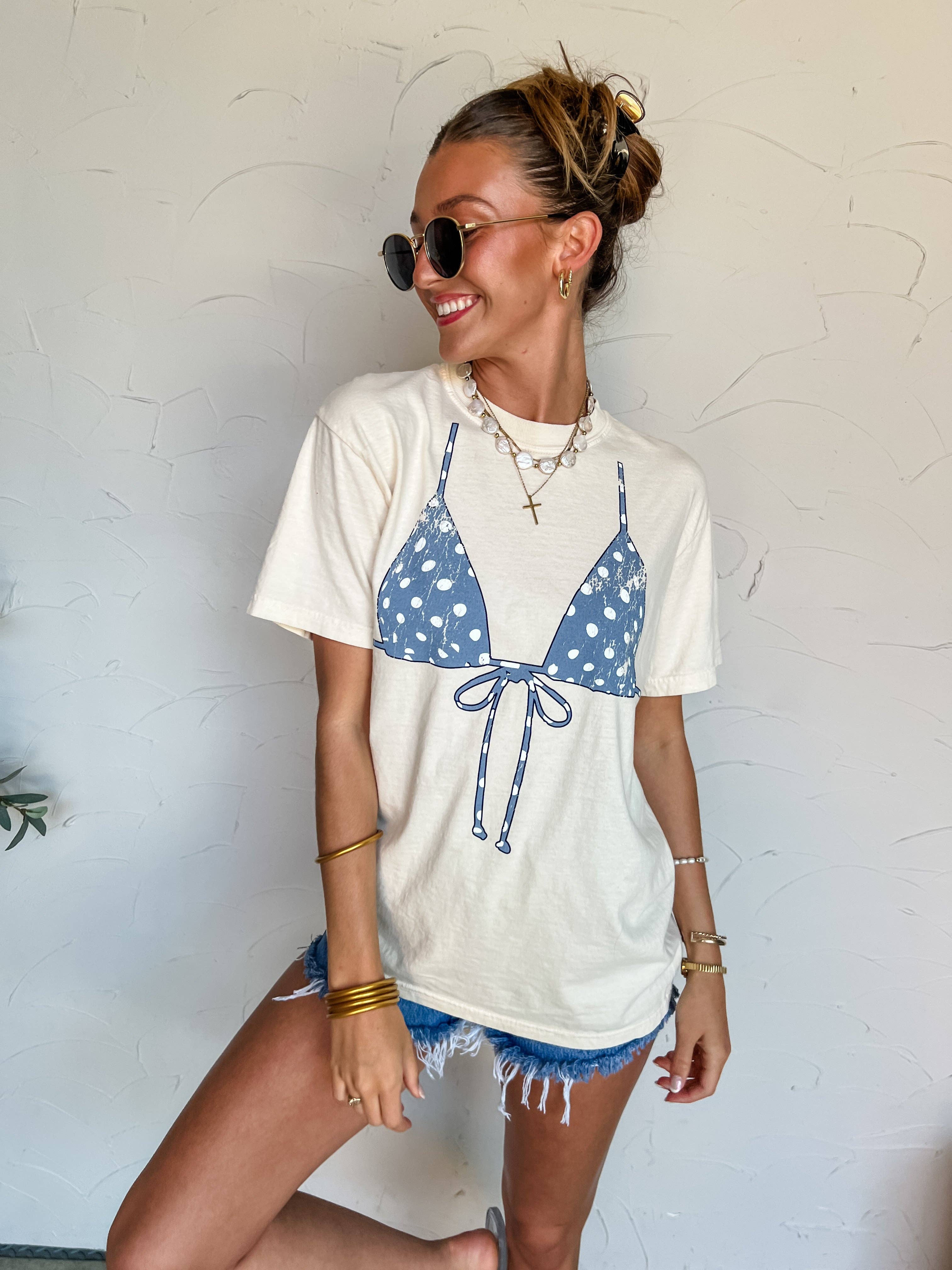 Polka Dot Bikini Graphic Tee