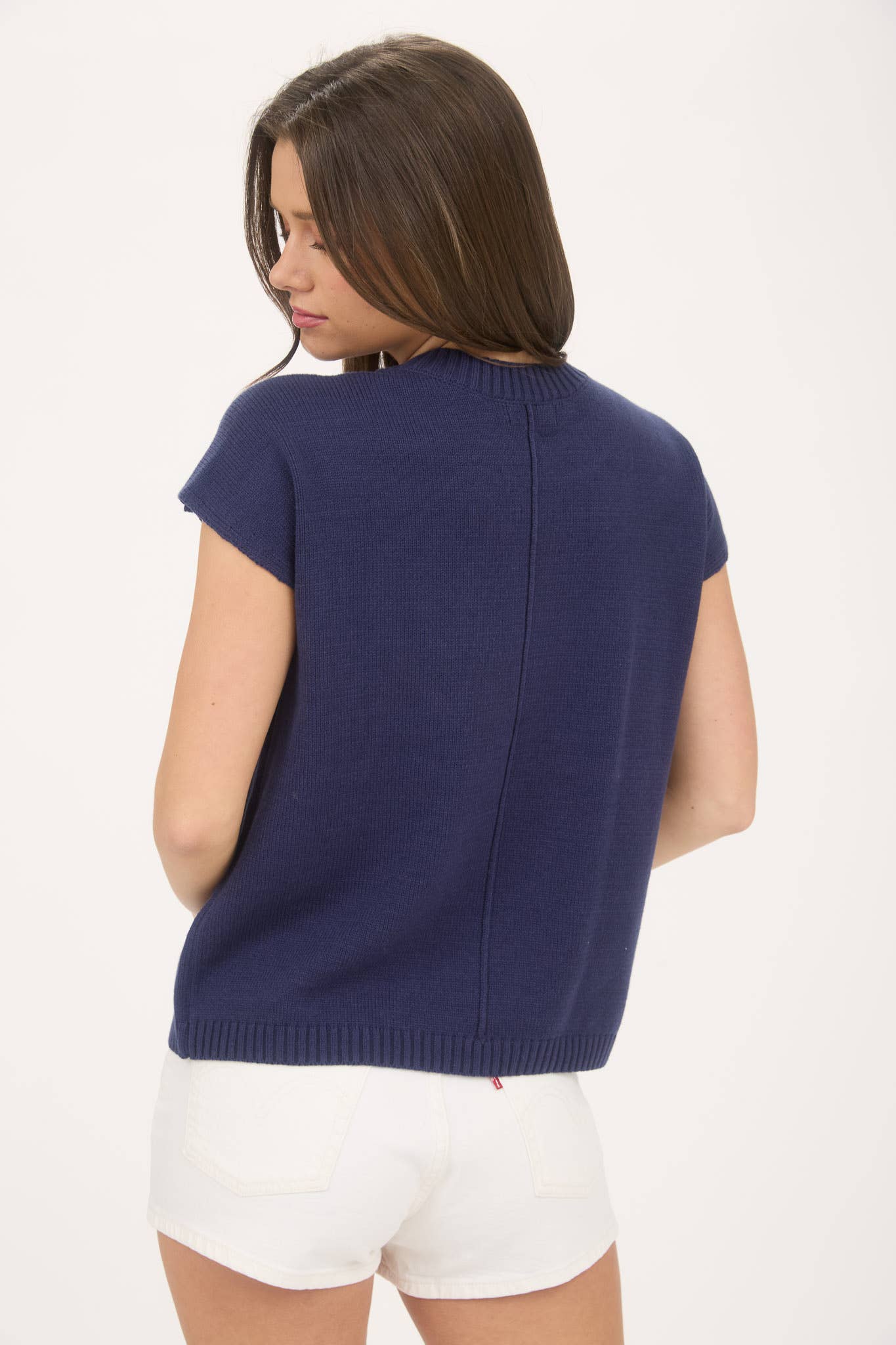 "MIMOSA PLEASE" SHORT SLEEVE PULLOVER SWEATER