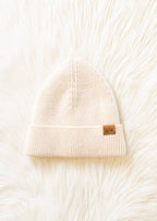 Beige Knit Beanie