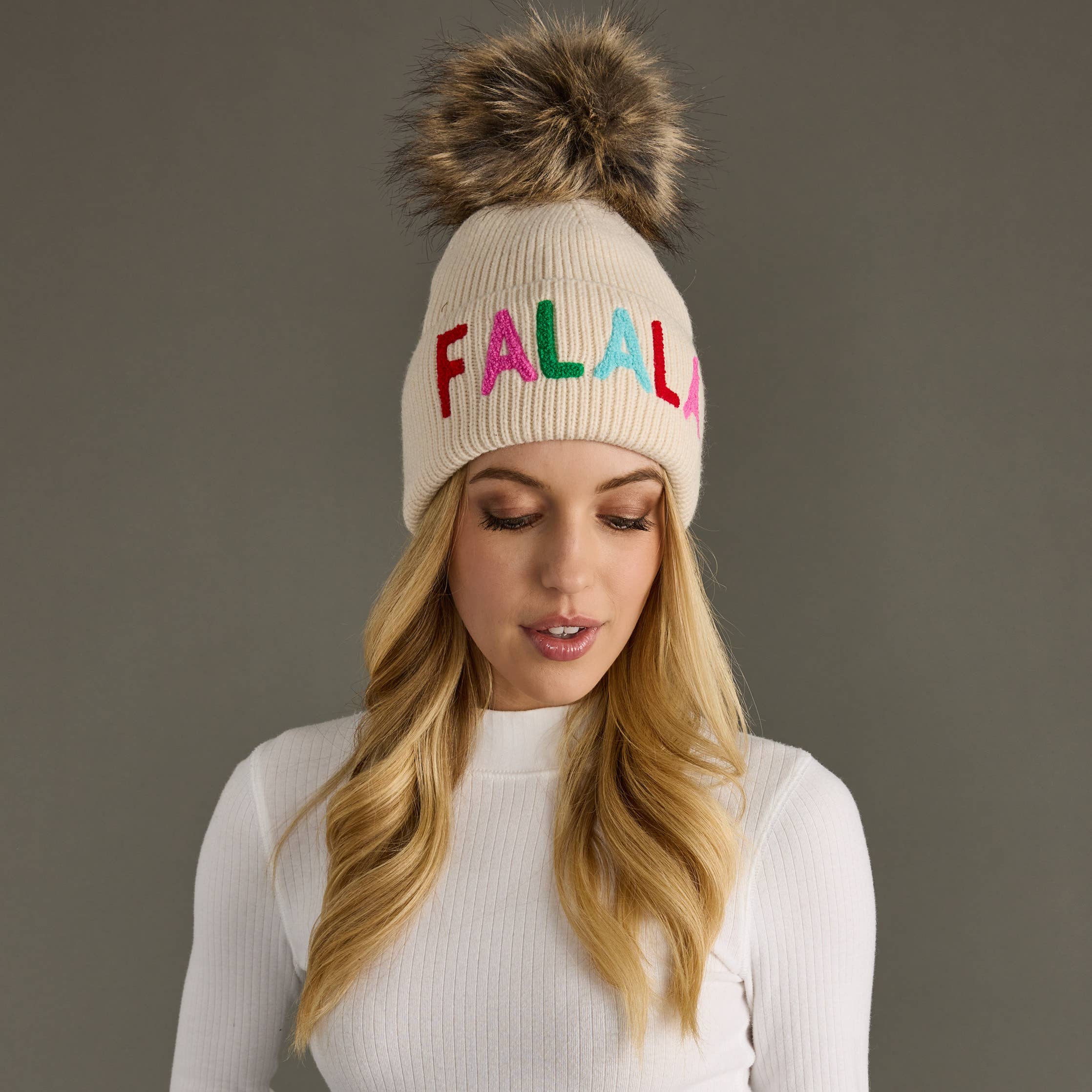 Fa La La Knit Pom Hat