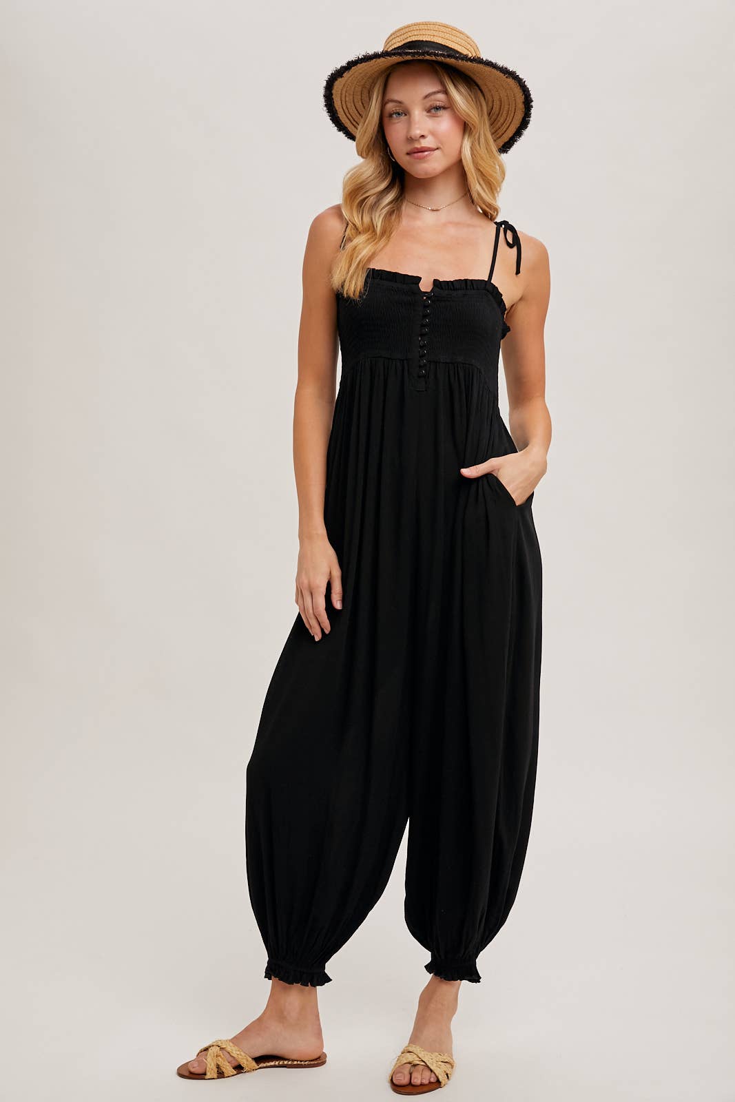 Shoulder Tie Jumpsuit