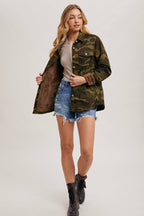 CAMO SHERPA LINED JACKET