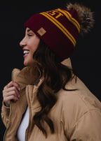 Maroon & Gold Midwest Pom Hat