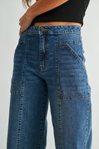 Pork Chop Pocket Straight Jeans – Medium Denim