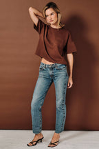 Scuba Crew Neck Pocket Tee – Chocolate