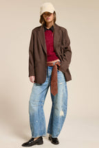 Adjustable Tie Back Blazer Jacket