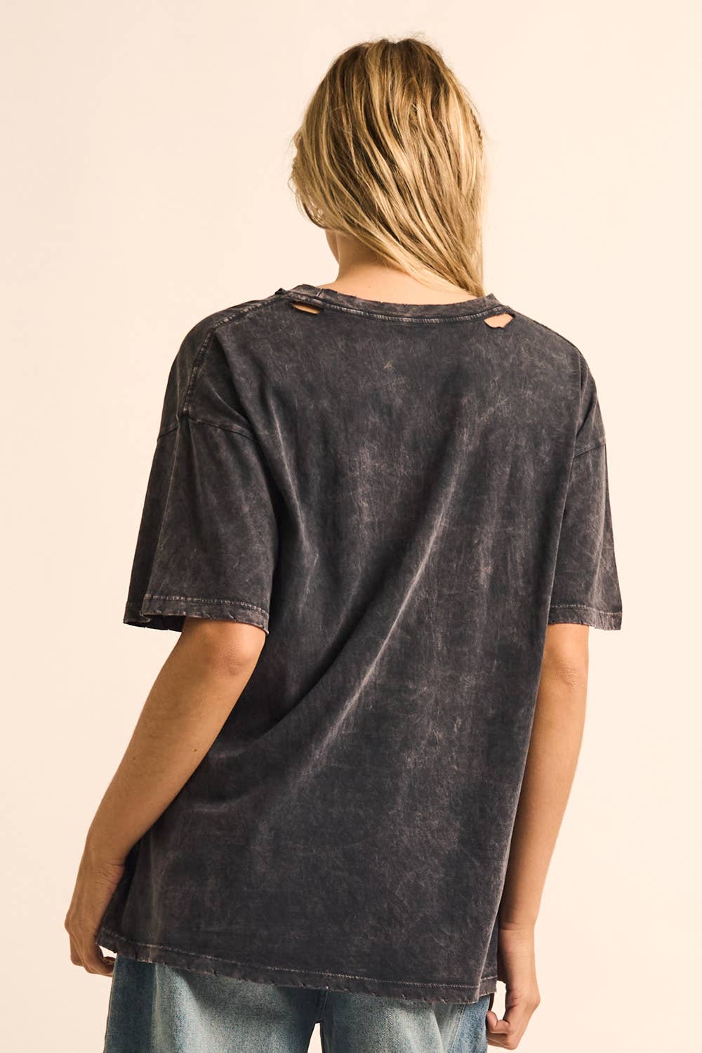 Crawfish Vintage-Wash Oversized Graphic Tee