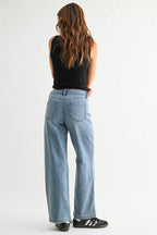 Slim Wide Leg Sweat Jean