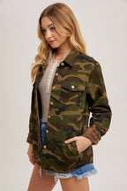 CAMO SHERPA LINED JACKET