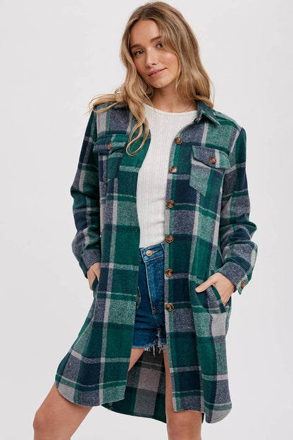 FLANNEL PLAID SHACKET