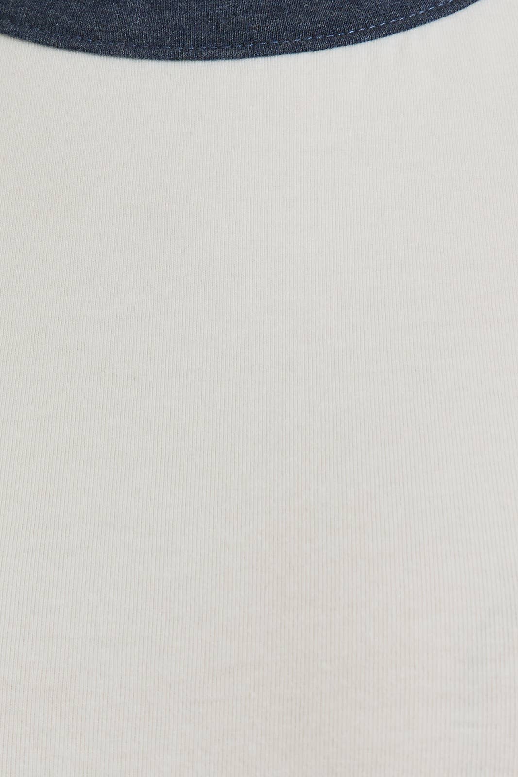 Round Neck Short Sleeve Contrast Detail Bodysuit – White/Navy