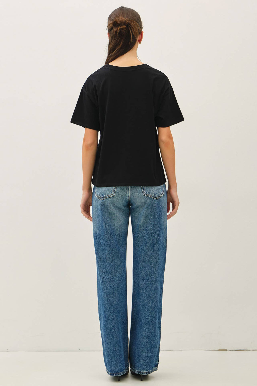 COTTON JERSEY OVERSIZED CROP T-SHIRTS (multiple colors available)