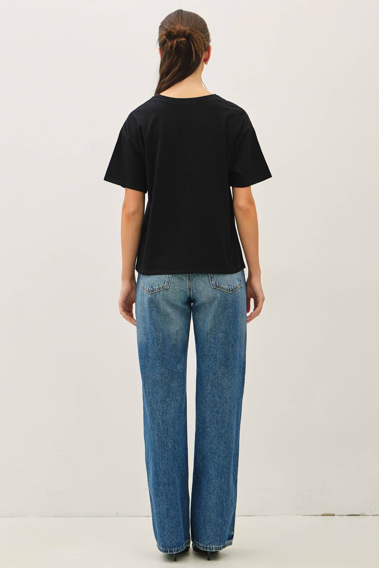 COTTON JERSEY OVERSIZED CROP T-SHIRTS (multiple colors available)
