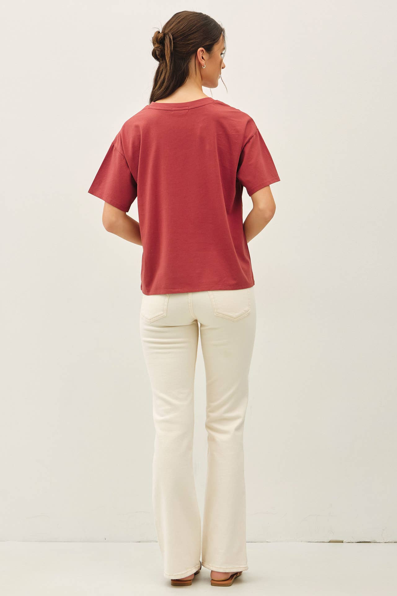 COTTON JERSEY OVERSIZED CROP T-SHIRTS (multiple colors available)