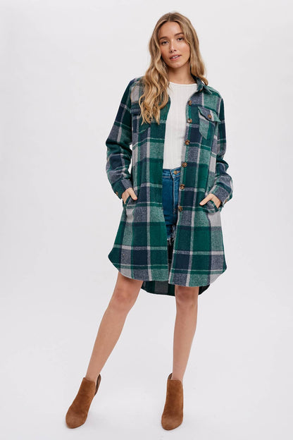 FLANNEL PLAID SHACKET