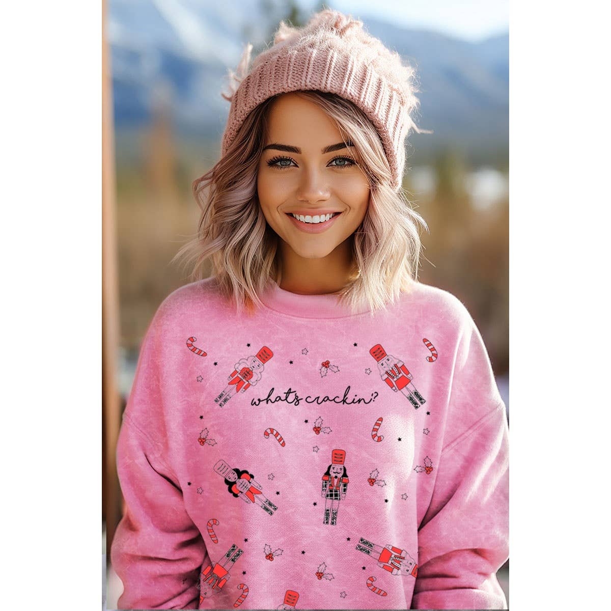 WHAT'S CRACKIN MINERAL GRAPHIC SWEATSHIRT