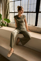 Elastic Waist Drawstring Wide Leg Pants - Flowy Palazzo Pants