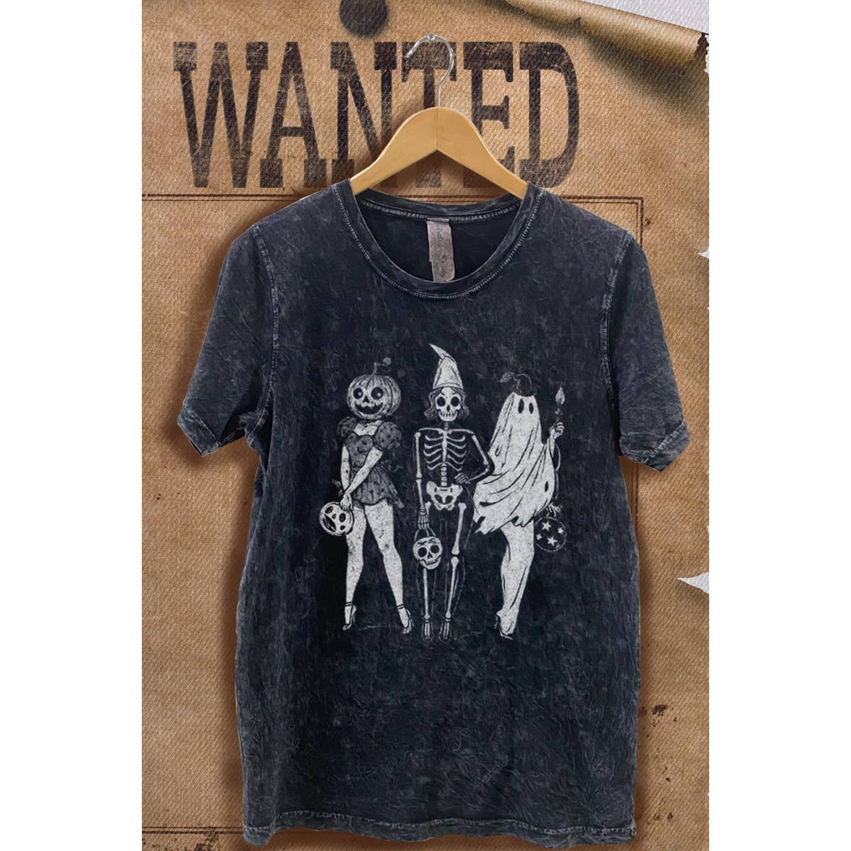 HALLOWEEN COSTUME GIRLS MINERAL WASH  GRAPHIC  TEE