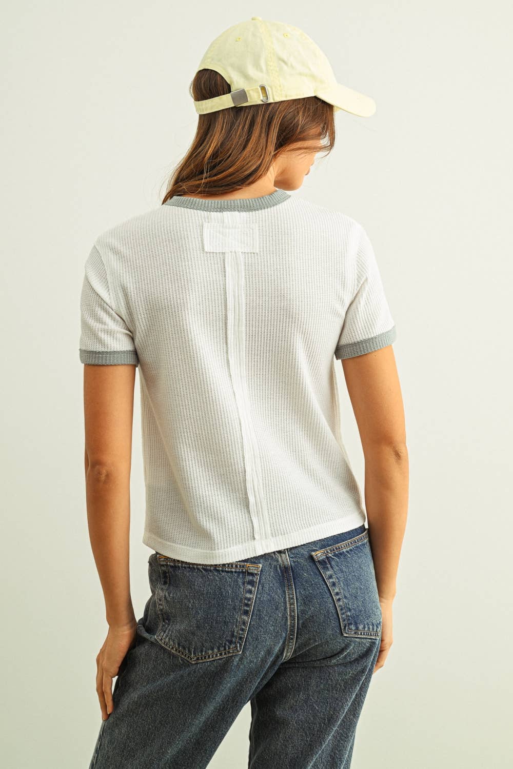 Color Combo Waffle Fabric Top ( two colors )