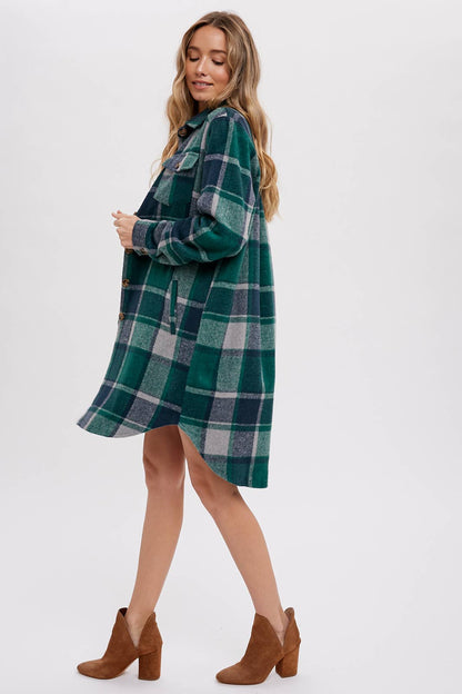 FLANNEL PLAID SHACKET