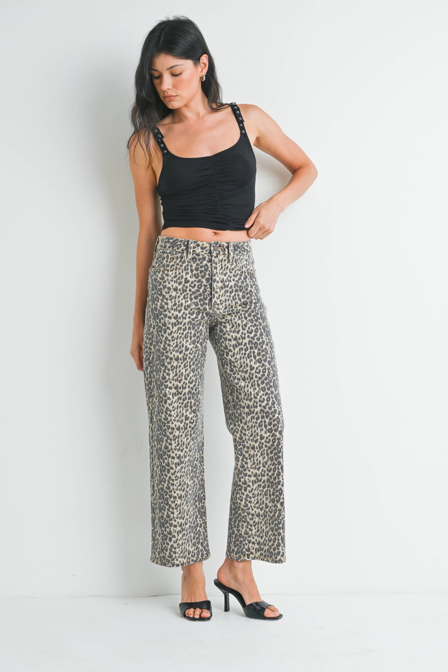 Leopard Vintage Straight Jeans