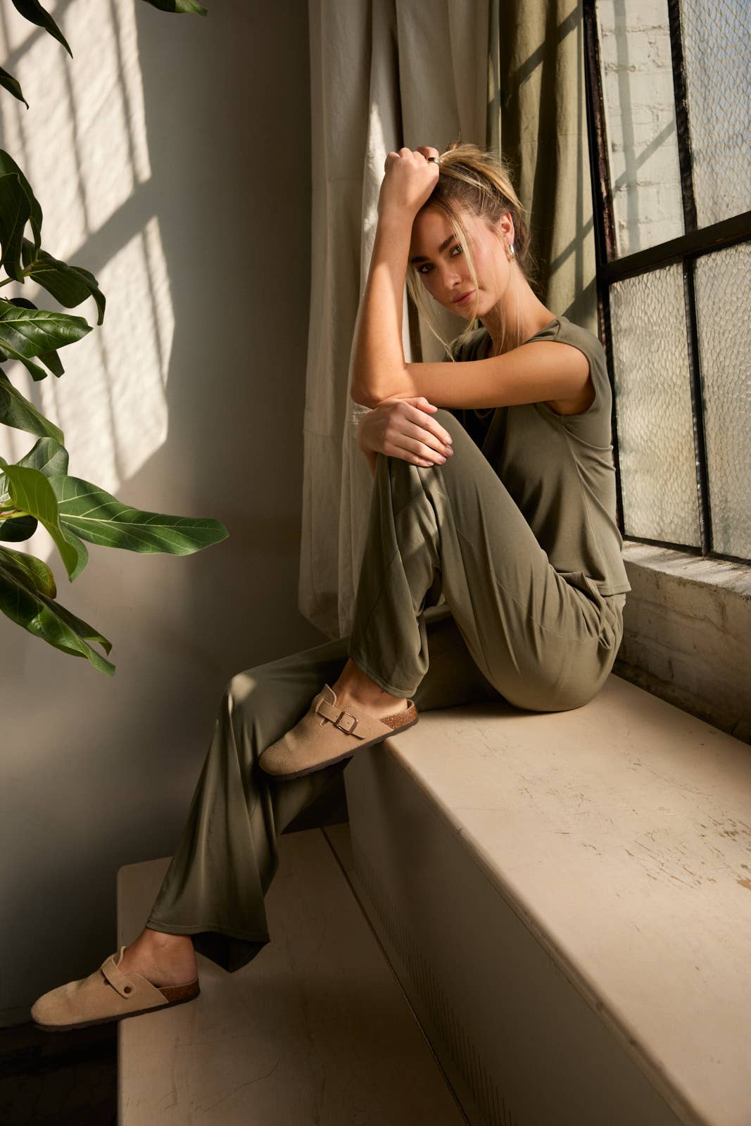 Elastic Waist Drawstring Wide Leg Pants - Flowy Palazzo Pants