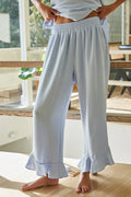 Light Blue Woven Wide Leg Pants