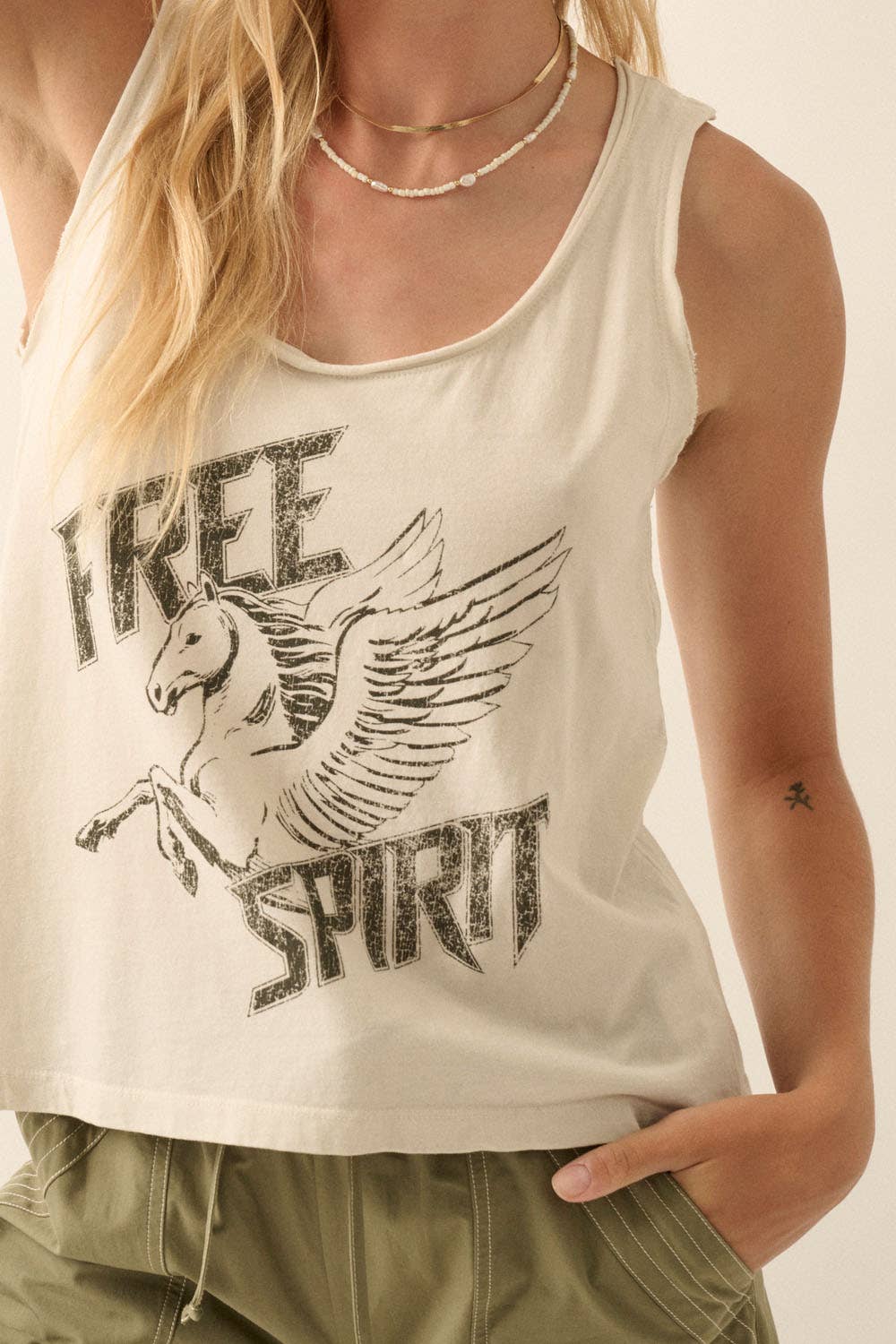 Free Spirit Pegasus Racerback Graphic Tank Top