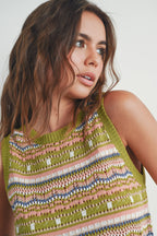 Geo Pattern Knit Top