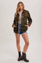CAMO SHERPA LINED JACKET