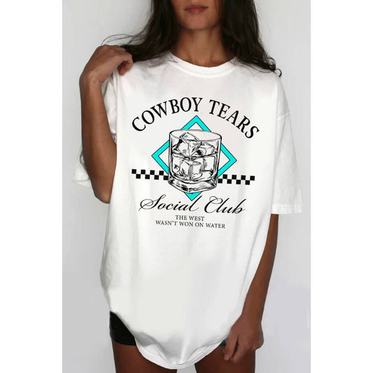 COWBOY TEARS OVERSIZED TEE [ Multiple colors available ]